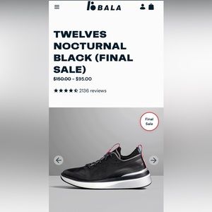 Bala : TWELVES NOCTURNAL BLACK wmns sz9
